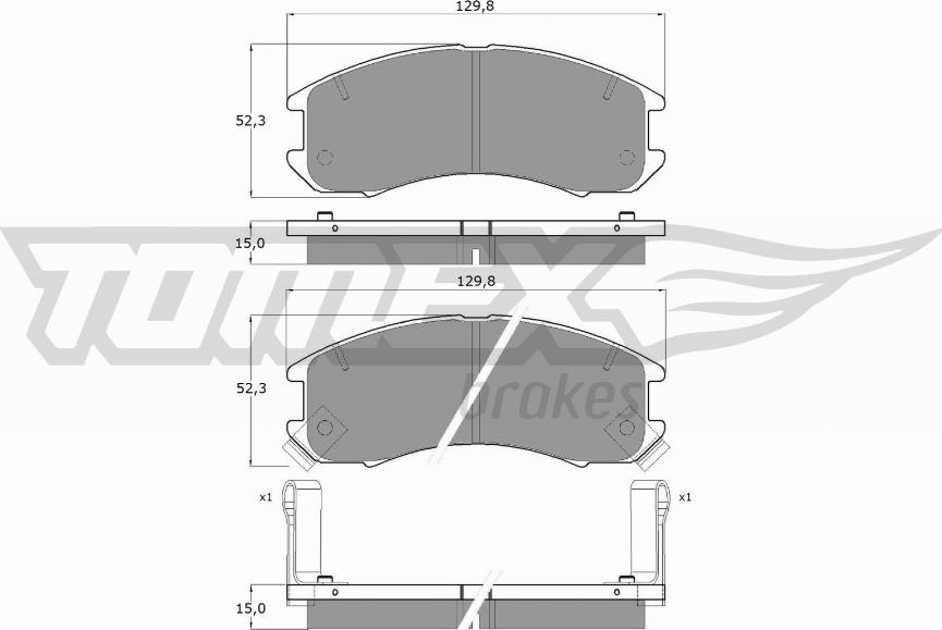 TOMEX brakes TX 10-56 - Bremžu uzliku kompl., Disku bremzes autodraugiem.lv