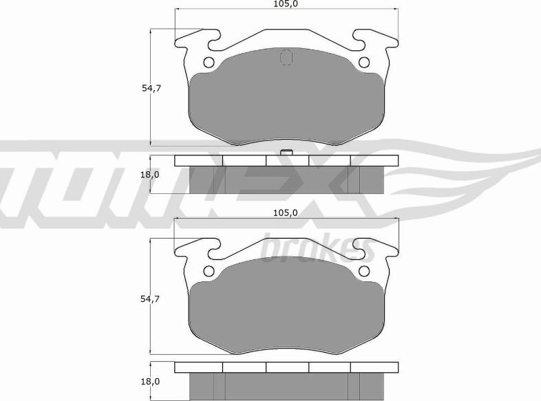 TOMEX brakes TX 10-50 - Bremžu uzliku kompl., Disku bremzes autodraugiem.lv