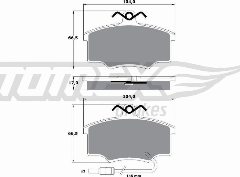 TOMEX brakes TX 10-581 - Bremžu uzliku kompl., Disku bremzes autodraugiem.lv