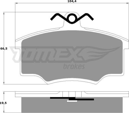 TOMEX brakes TX 10-57 - Bremžu uzliku kompl., Disku bremzes autodraugiem.lv