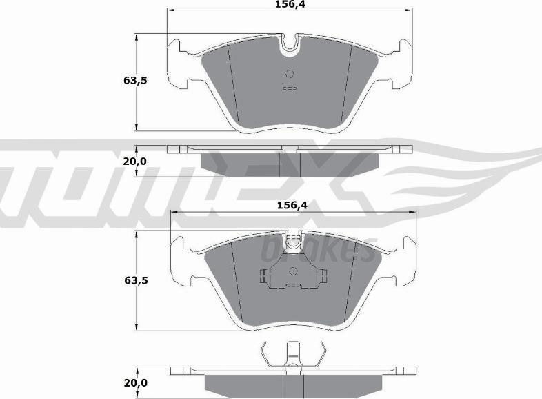 TOMEX brakes TX 10-69 - Bremžu uzliku kompl., Disku bremzes autodraugiem.lv