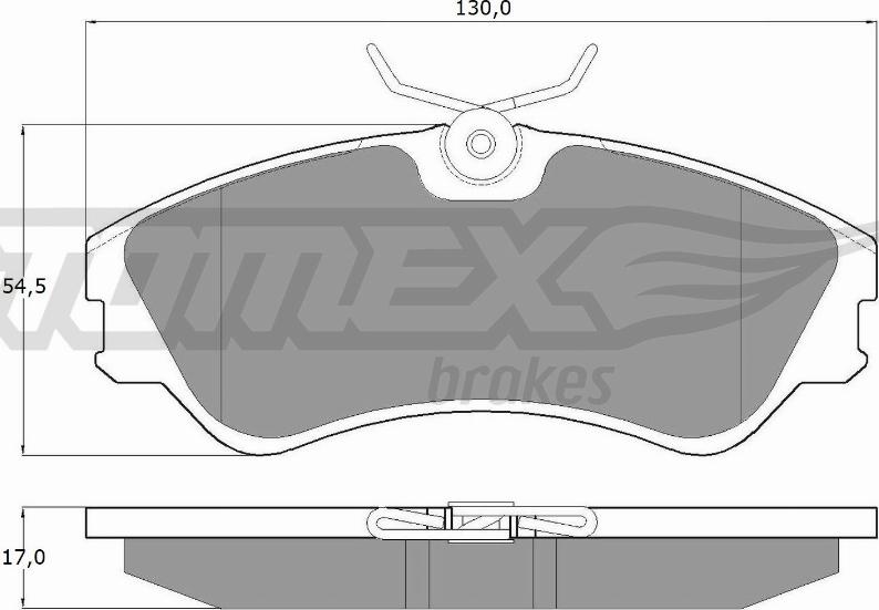 TOMEX brakes TX 10-651 - Bremžu uzliku kompl., Disku bremzes autodraugiem.lv