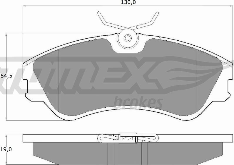 TOMEX brakes TX 10-65 - Bremžu uzliku kompl., Disku bremzes autodraugiem.lv