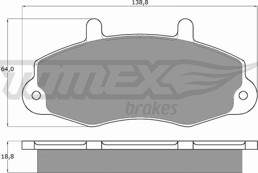 TOMEX brakes TX 10-66 - Bremžu uzliku kompl., Disku bremzes autodraugiem.lv