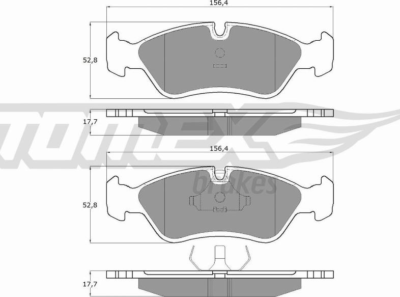 TOMEX brakes TX 10-68 - Bremžu uzliku kompl., Disku bremzes autodraugiem.lv