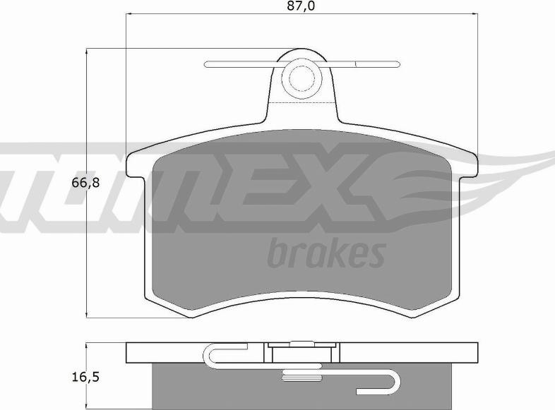 TOMEX brakes TX 10-62 - Bremžu uzliku kompl., Disku bremzes autodraugiem.lv
