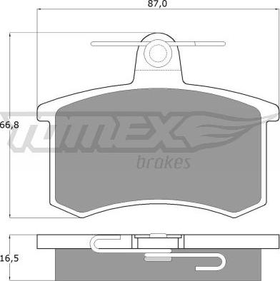 TOMEX brakes TX 10-62 - Bremžu uzliku kompl., Disku bremzes autodraugiem.lv