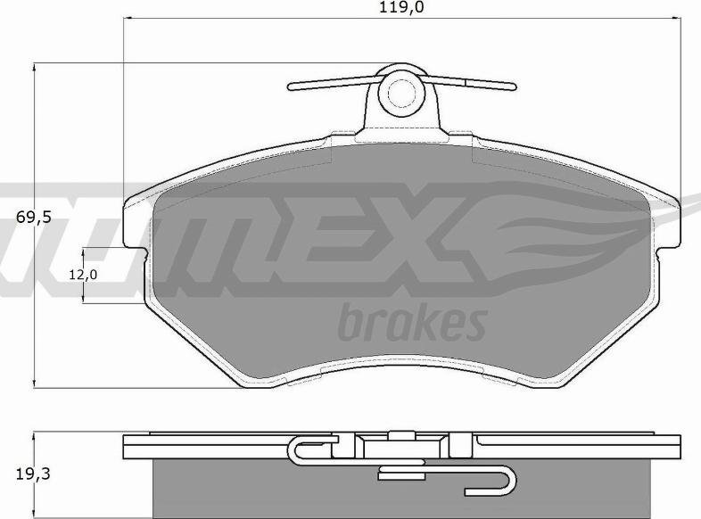 TOMEX brakes TX 10-11 - Bremžu uzliku kompl., Disku bremzes autodraugiem.lv