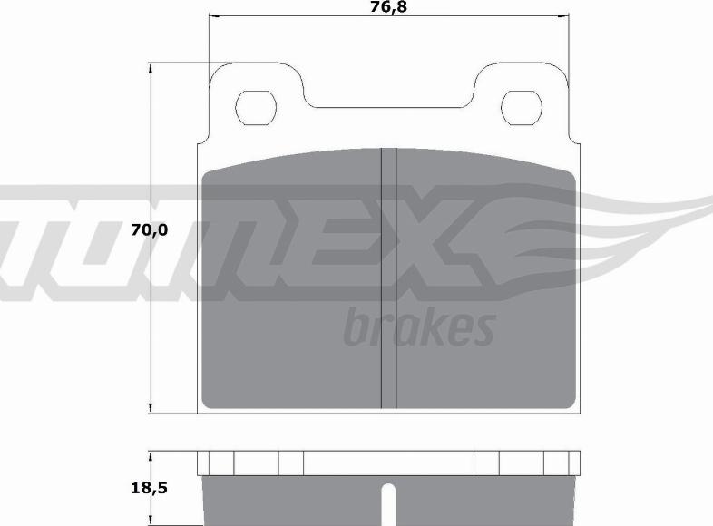 TOMEX brakes TX 10-181 - Bremžu uzliku kompl., Disku bremzes autodraugiem.lv