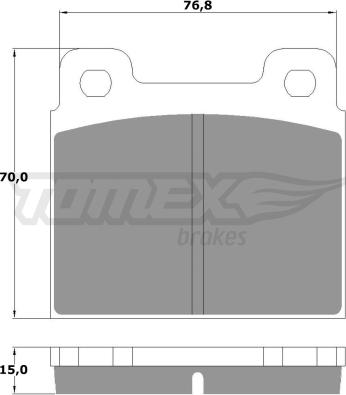 TOMEX brakes TX 10-18 - Bremžu uzliku kompl., Disku bremzes autodraugiem.lv