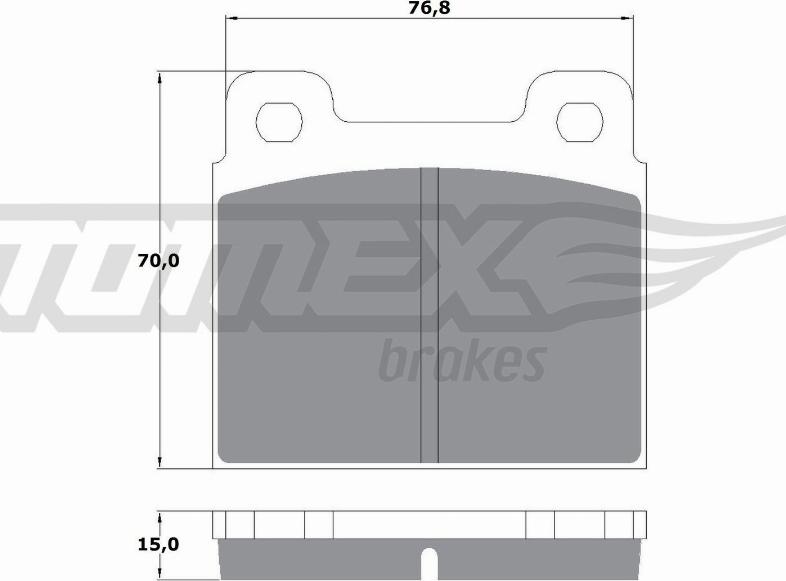 TOMEX brakes TX 10-18 - Bremžu uzliku kompl., Disku bremzes autodraugiem.lv