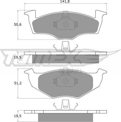 TOMEX brakes TX 10-86 - Bremžu uzliku kompl., Disku bremzes autodraugiem.lv