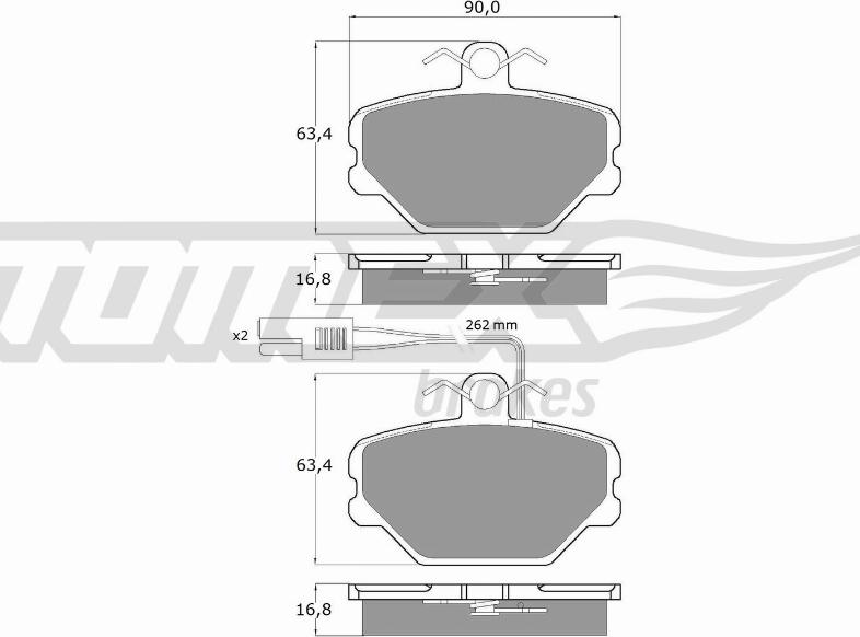 TOMEX brakes TX 10-391 - Bremžu uzliku kompl., Disku bremzes autodraugiem.lv