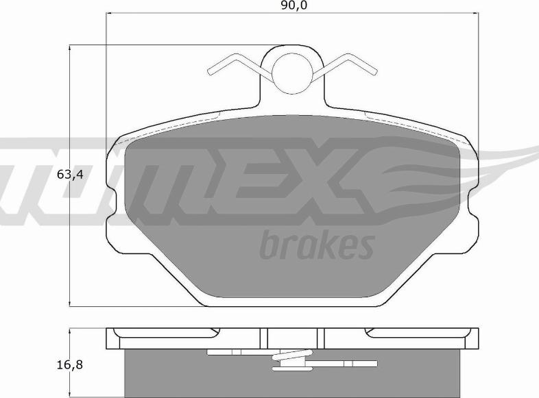 TOMEX brakes TX 10-39 - Bremžu uzliku kompl., Disku bremzes autodraugiem.lv