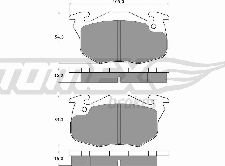 TOMEX brakes TX 10-35 - Bremžu uzliku kompl., Disku bremzes autodraugiem.lv