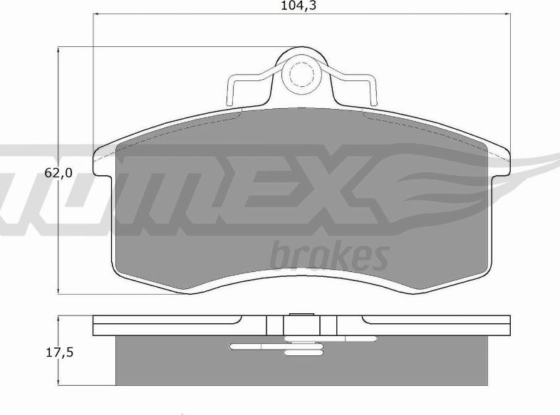 TOMEX brakes TX 10-36 - Bremžu uzliku kompl., Disku bremzes autodraugiem.lv