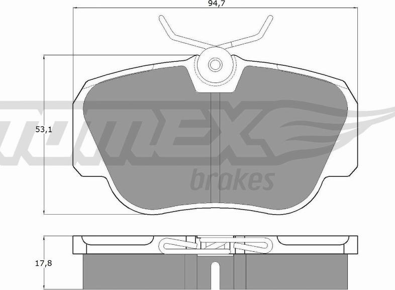 TOMEX brakes TX 10-38 - Bremžu uzliku kompl., Disku bremzes autodraugiem.lv