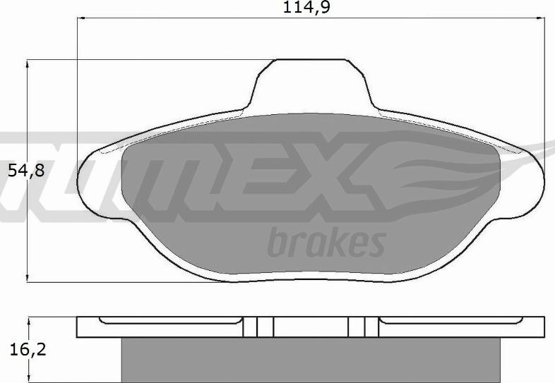 TOMEX brakes TX 10-33 - Bremžu uzliku kompl., Disku bremzes autodraugiem.lv