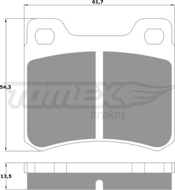 TOMEX brakes TX 10-37 - Bremžu uzliku kompl., Disku bremzes autodraugiem.lv