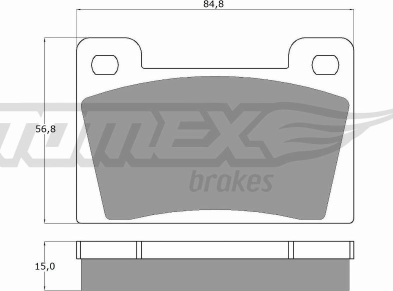 TOMEX brakes TX 10-26 - Bremžu uzliku kompl., Disku bremzes autodraugiem.lv