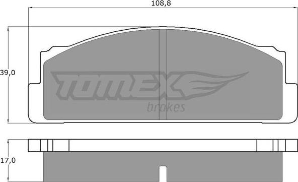 TOMEX brakes TX 10-23 - Bremžu uzliku kompl., Disku bremzes autodraugiem.lv