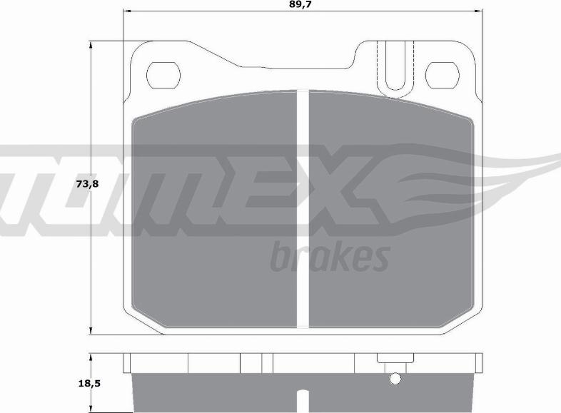 TOMEX brakes TX 10-224 - Bremžu uzliku kompl., Disku bremzes autodraugiem.lv