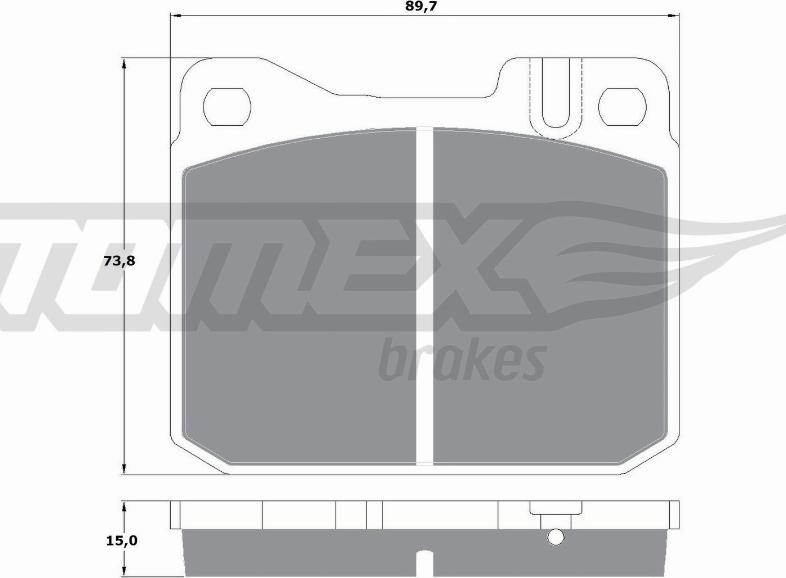 TOMEX brakes TX 10-22 - Bremžu uzliku kompl., Disku bremzes autodraugiem.lv
