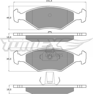 TOMEX brakes TX 10-793 - Bremžu uzliku kompl., Disku bremzes autodraugiem.lv