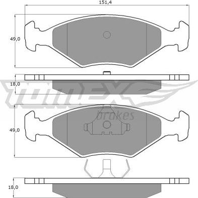 TOMEX brakes TX 10-79 - Bremžu uzliku kompl., Disku bremzes autodraugiem.lv