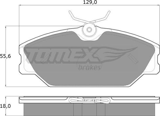 TOMEX brakes TX 10-761 - Bremžu uzliku kompl., Disku bremzes autodraugiem.lv