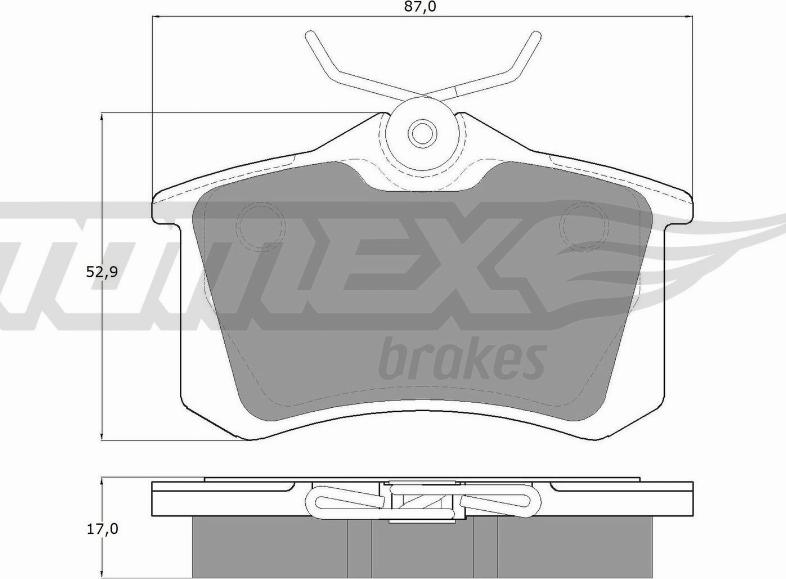 TOMEX brakes TX 10-781 - Bremžu uzliku kompl., Disku bremzes autodraugiem.lv