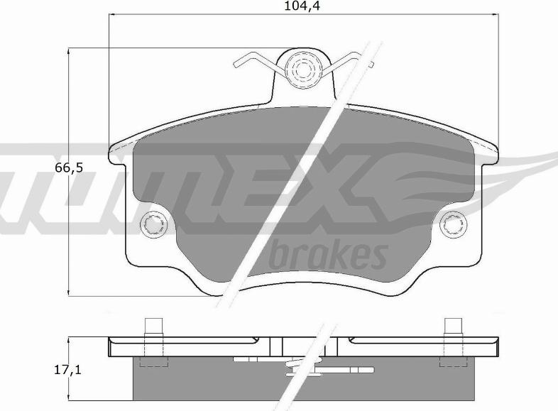 TOMEX brakes TX 10-731 - Bremžu uzliku kompl., Disku bremzes autodraugiem.lv