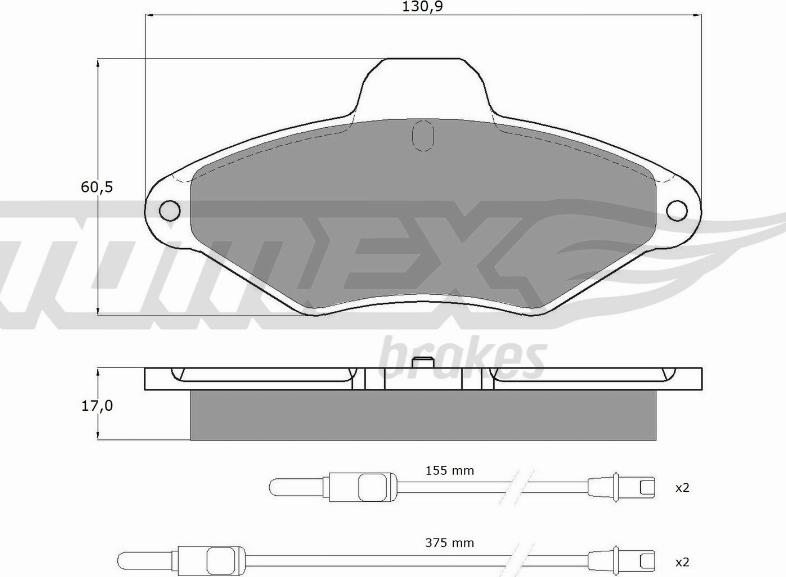 TOMEX brakes TX 11-90 - Bremžu uzliku kompl., Disku bremzes autodraugiem.lv