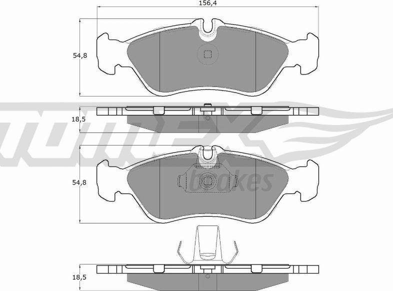 TOMEX brakes TX 11-49 - Bremžu uzliku kompl., Disku bremzes autodraugiem.lv