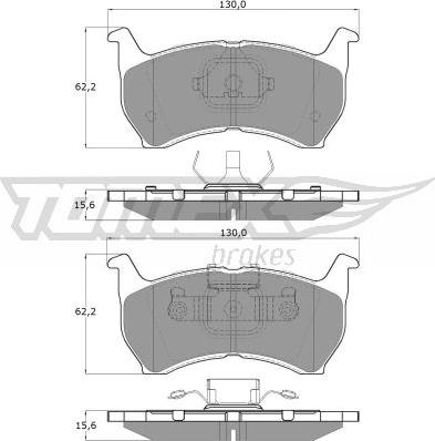 TOMEX brakes TX 11-44 - Bremžu uzliku kompl., Disku bremzes autodraugiem.lv