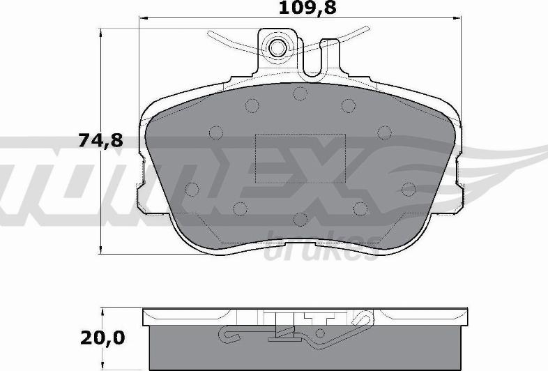 TOMEX brakes TX 11-46 - Bremžu uzliku kompl., Disku bremzes autodraugiem.lv