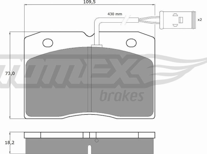 TOMEX brakes TX 11-40 - Bremžu uzliku kompl., Disku bremzes autodraugiem.lv