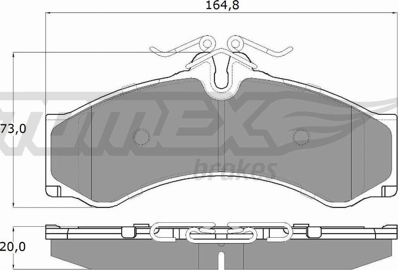 TOMEX brakes TX 11-48 - Bremžu uzliku kompl., Disku bremzes autodraugiem.lv