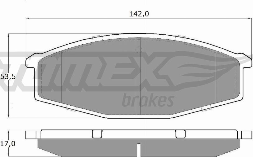 TOMEX brakes TX 11-56 - Bremžu uzliku kompl., Disku bremzes autodraugiem.lv