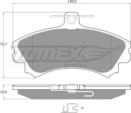 TOMEX brakes TX 11-52 - Bremžu uzliku kompl., Disku bremzes autodraugiem.lv