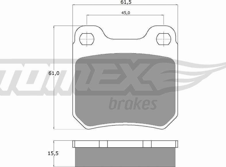 TOMEX brakes TX 11-60 - Bremžu uzliku kompl., Disku bremzes autodraugiem.lv