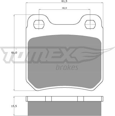 TOMEX brakes TX 11-61 - Bremžu uzliku kompl., Disku bremzes autodraugiem.lv