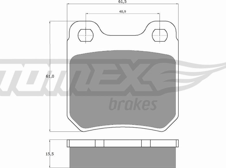 TOMEX brakes TX 11-61 - Bremžu uzliku kompl., Disku bremzes autodraugiem.lv