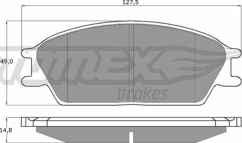 TOMEX brakes TX 11-06 - Bremžu uzliku kompl., Disku bremzes autodraugiem.lv