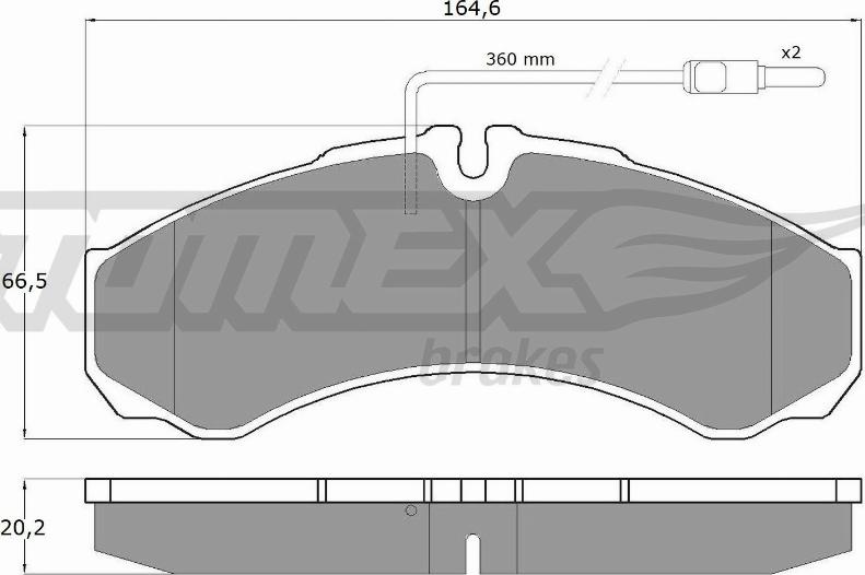 TOMEX brakes TX 11-111 - Bremžu uzliku kompl., Disku bremzes autodraugiem.lv