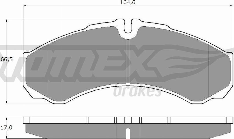 TOMEX brakes TX 11-11 - Bremžu uzliku kompl., Disku bremzes autodraugiem.lv