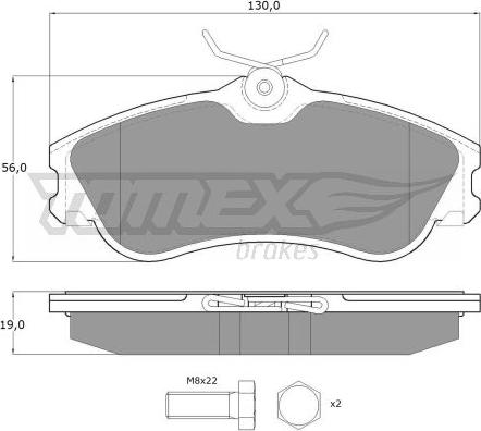 TOMEX brakes TX 11-121 - Bremžu uzliku kompl., Disku bremzes autodraugiem.lv