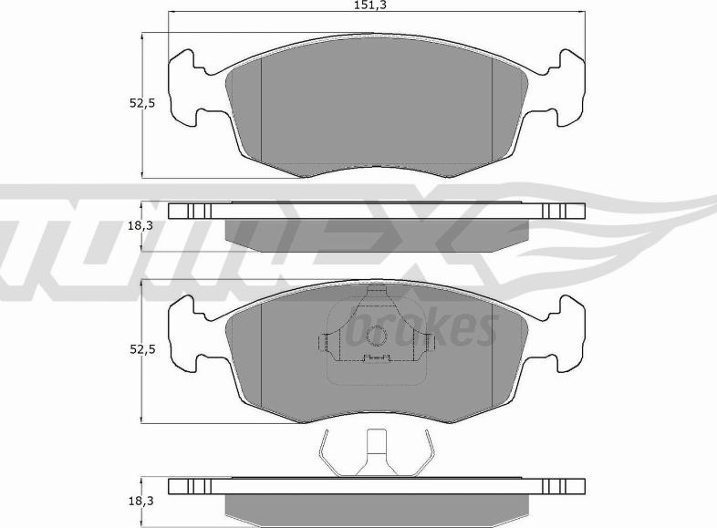 TOMEX brakes TX 11-85 - Bremžu uzliku kompl., Disku bremzes autodraugiem.lv