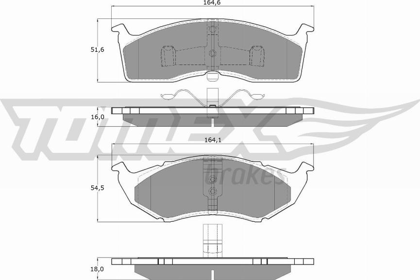 TOMEX brakes TX 11-81 - Bremžu uzliku kompl., Disku bremzes autodraugiem.lv