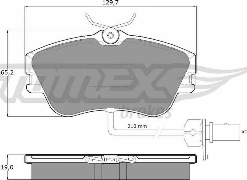 TOMEX brakes TX 11-821 - Bremžu uzliku kompl., Disku bremzes autodraugiem.lv